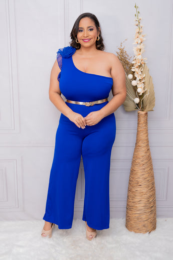 Royal Blue One Shoulder Jumper