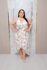 Mango Butterfly High Low Dress