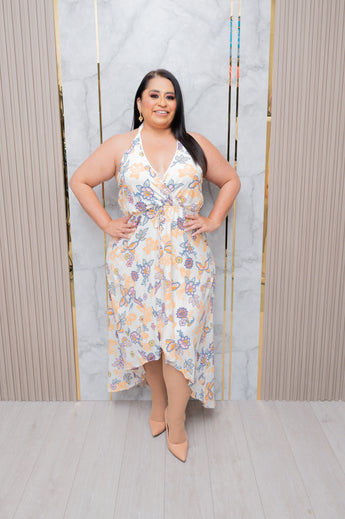 Mango Butterfly High Low Dress