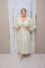 Green Dolman Sleeve Maxi Dress