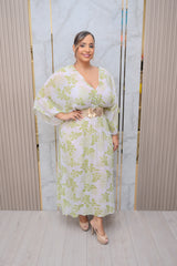 Green Dolman Sleeve Maxi Dress