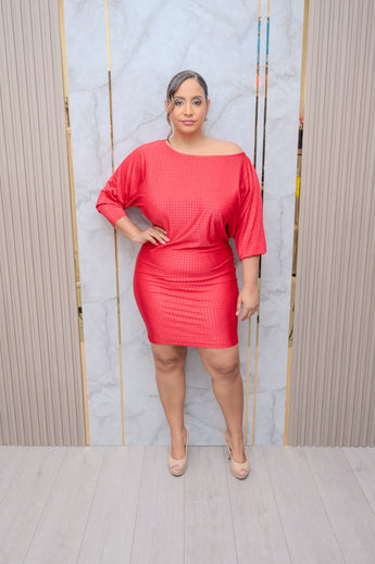 Red Rhinestone Mini Dress