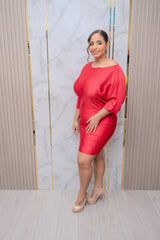 Red Rhinestone Mini Dress