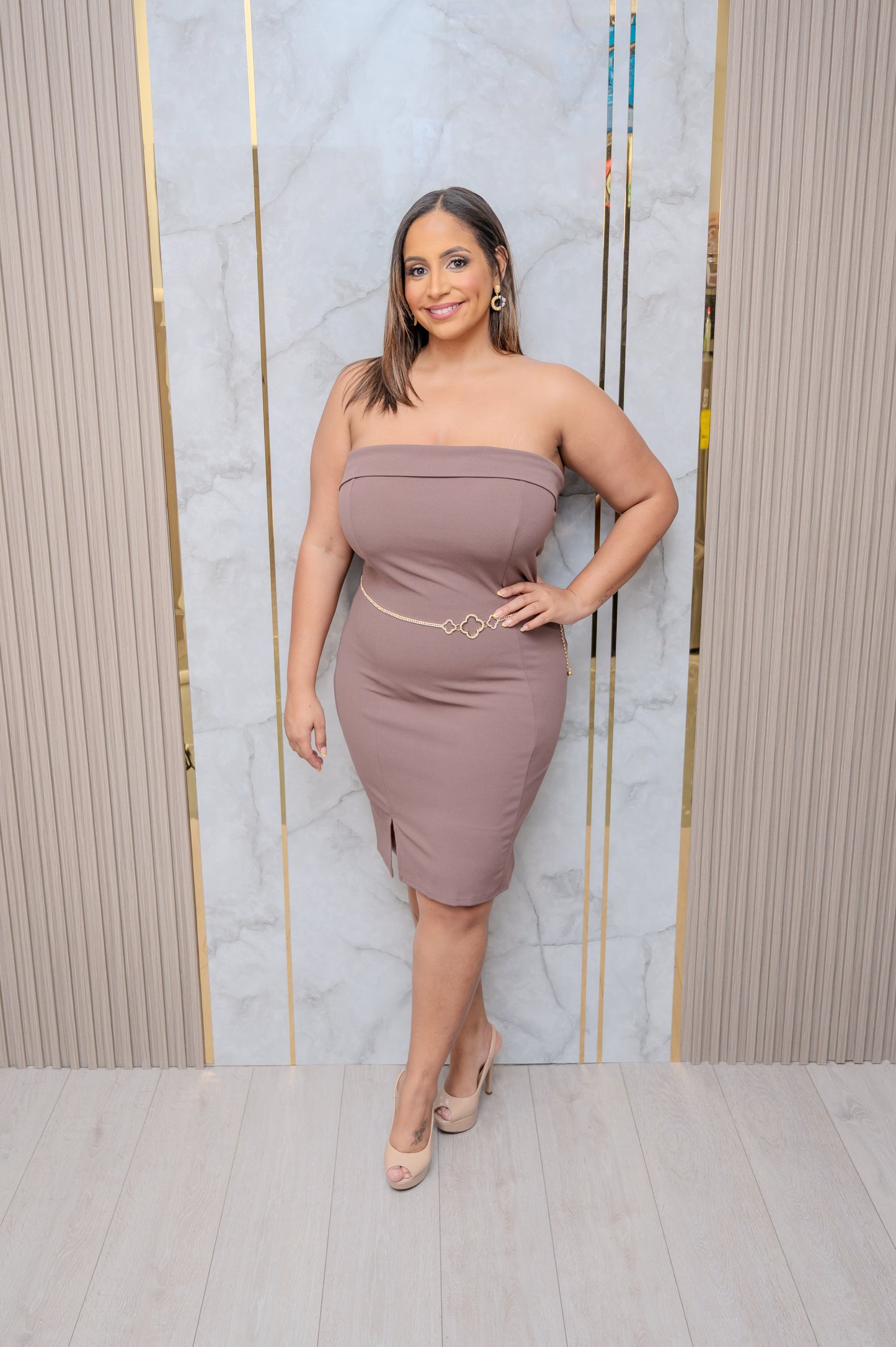 Mocha Tube Mini Dress