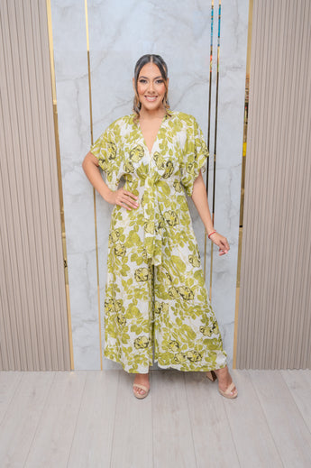 Lime Green Tropical Jumper