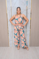 Pine Green Bubble Top and Pant Set
