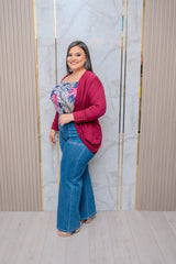 Burgundy Cardigan