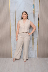 Khaki Vest and Pant Set