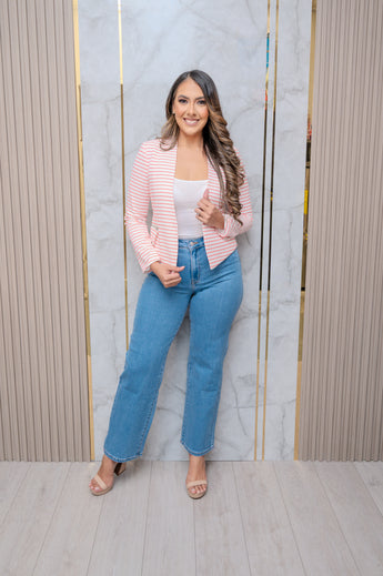 Red/White Stripe Blazer