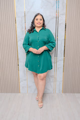 Forest Green Button Down Dress