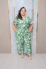 Green Leaf Print 2-piece Set
