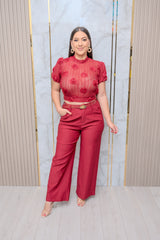 Red Belted Pants