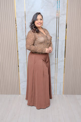 Brown Wide Leg Pants