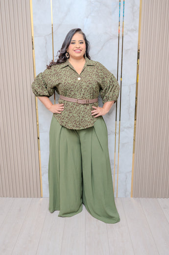 Olive Wide Leg Pants
