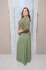 Olive Wide Leg Pants