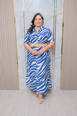 Blue Button Down Maxi Dress