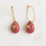 Waterdrop Natural Stone Pendant Earring