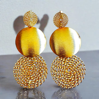 Metal Statement 3 Circle Drop Earring