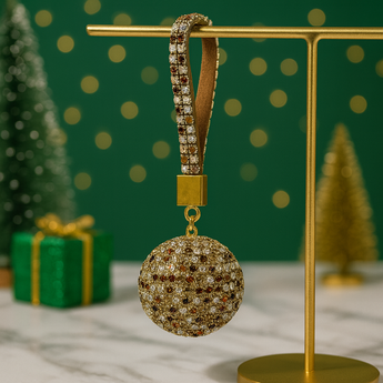 Golden Spark Globe Keychain