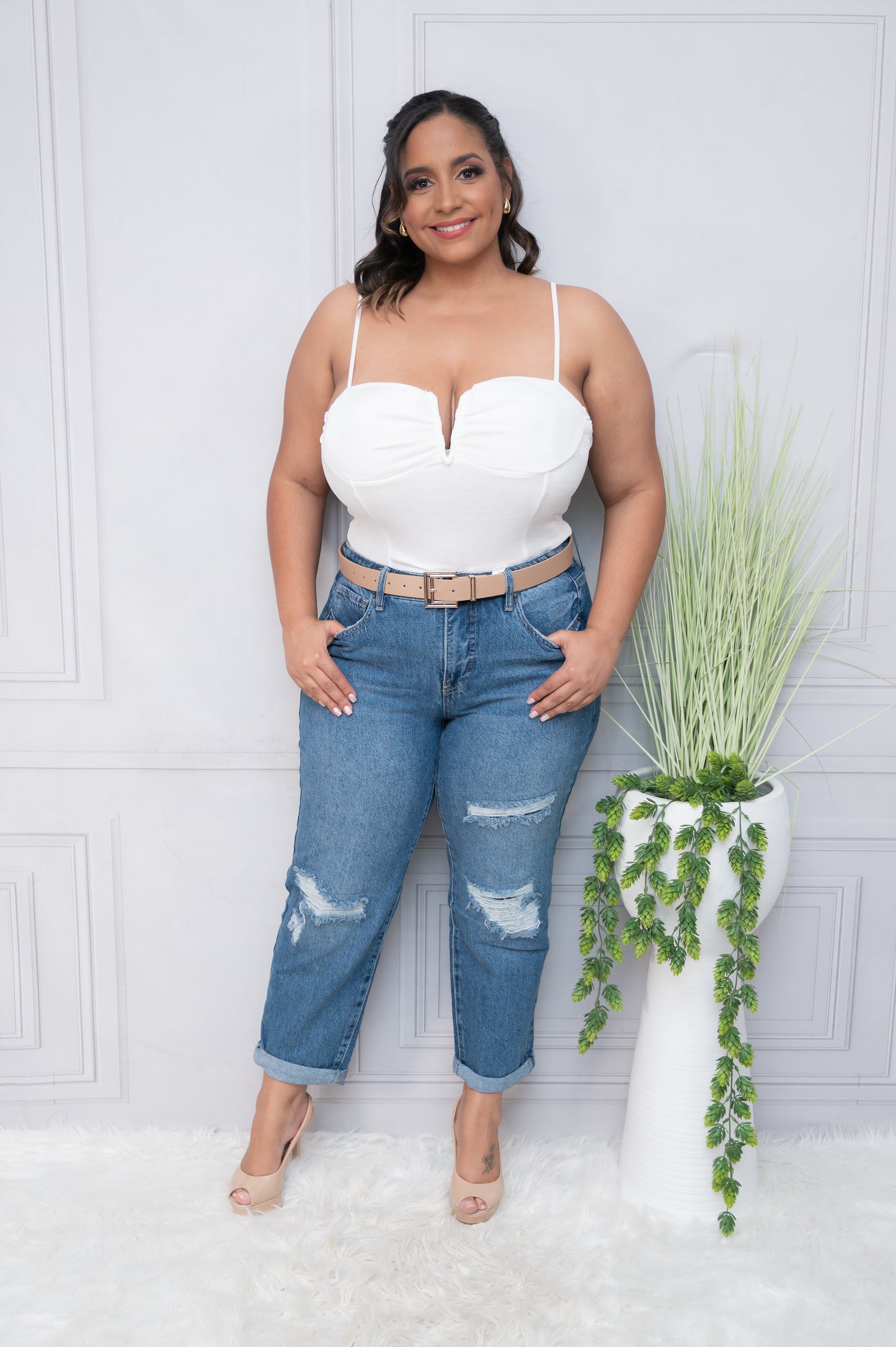 White Slinky Bodysuit