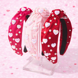 Iridescent Heart Pearl Red Headband