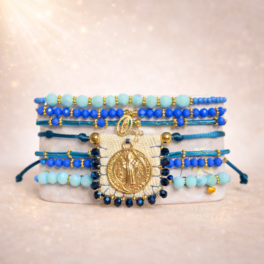 Blue Devotion Bracelet Set