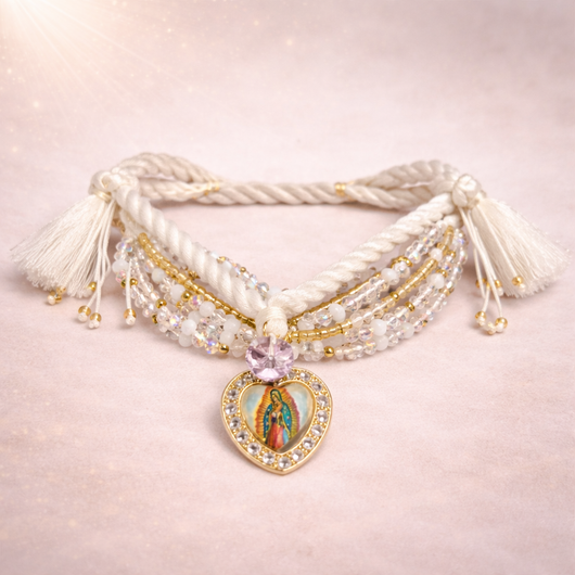 Sacred Guadalupe Heart Bracelet Set