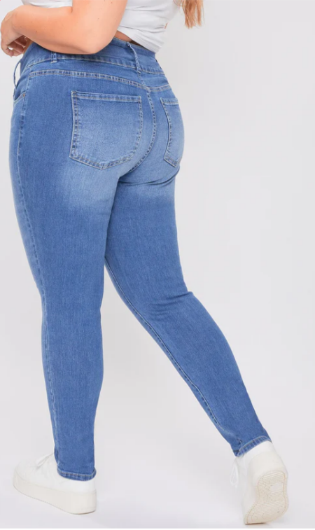 Medium Wash High Rise Skinny Jeans