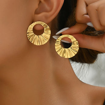 Gold Plated Abstract Earring