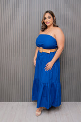 Royal Blue Poplin Tube Dress