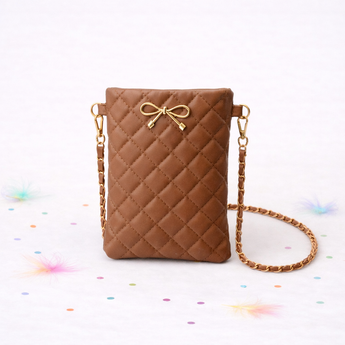 Brown Bow Crossbody Bag