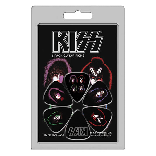 Kiss Faces 6 Pack Guitar Picks