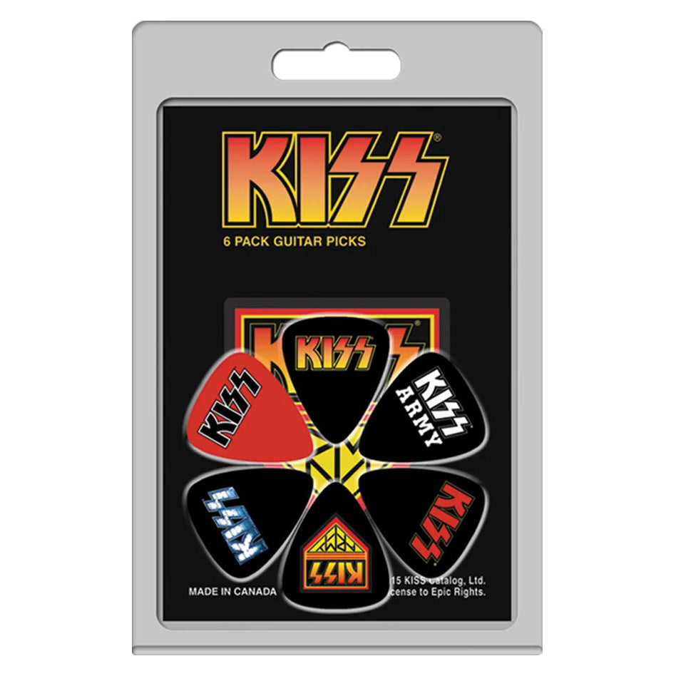 Kiss Logos 6 Pack Guitar Picks