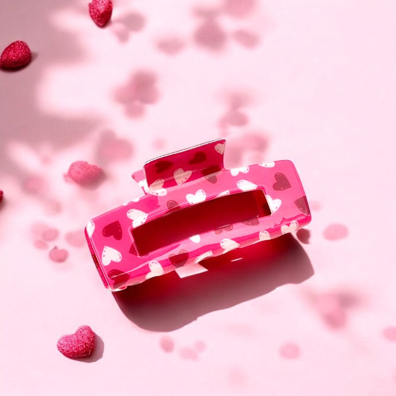 Rectangle Heart Hair Claw