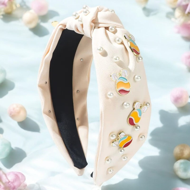 Beige Easter Egg Bunny Headband