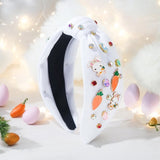 Easter Bunny Carrot Headband with Gemstones