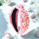Easter Bunny Carrot Headband with Gemstones