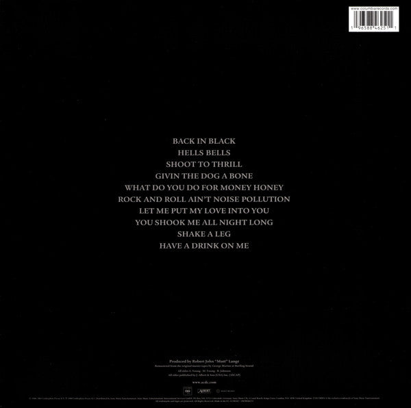 AC/DC - Back In Black (50th Anniversary) Black & White