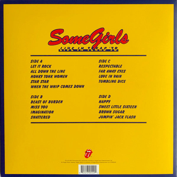 The Rolling Stones - Some Girls (Live In Texas '78) (2LP & DVD) (Red, Yellow)