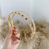 Baroque Rhinestone & Pearl Double Headband