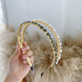 Baroque Rhinestone & Pearl Double Headband