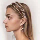 Baroque Rhinestone and Pearl Double Headband