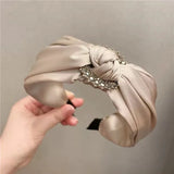 Elegant Rhinestone Satin Headband