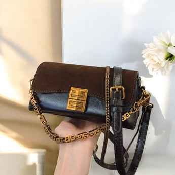 Square Flip Cover with Chain Crossbody Bag