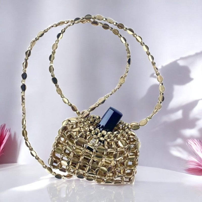 Beaded Open Shoulder Bag