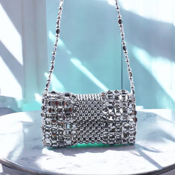 Beading Hollow Square Flip Cover Bag