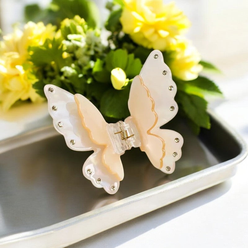 Butterfly Hair Claw with Rhinestones