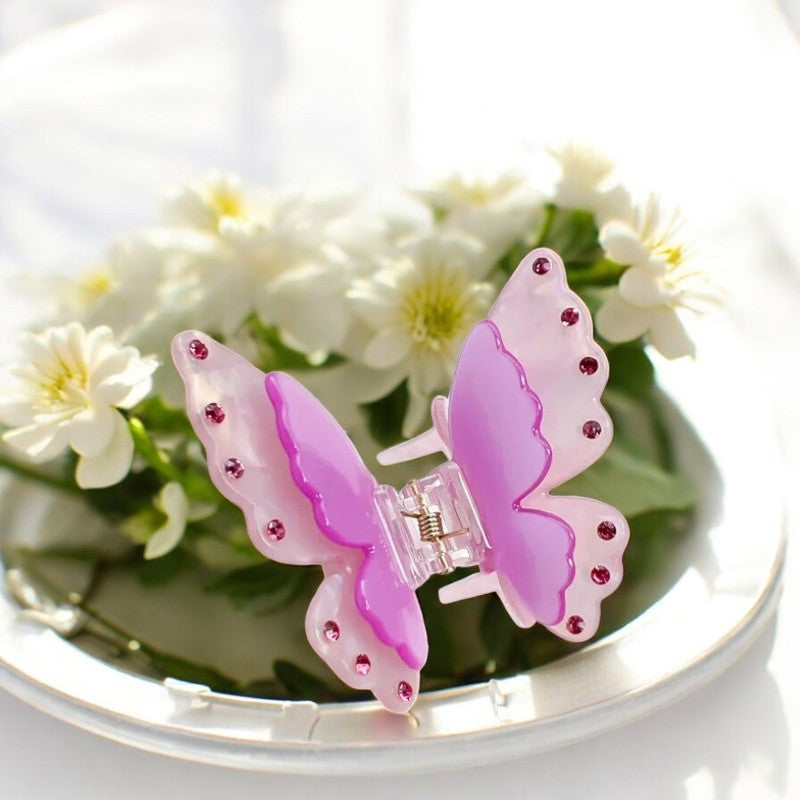 Butterfly Hair Claw with Rhinestones