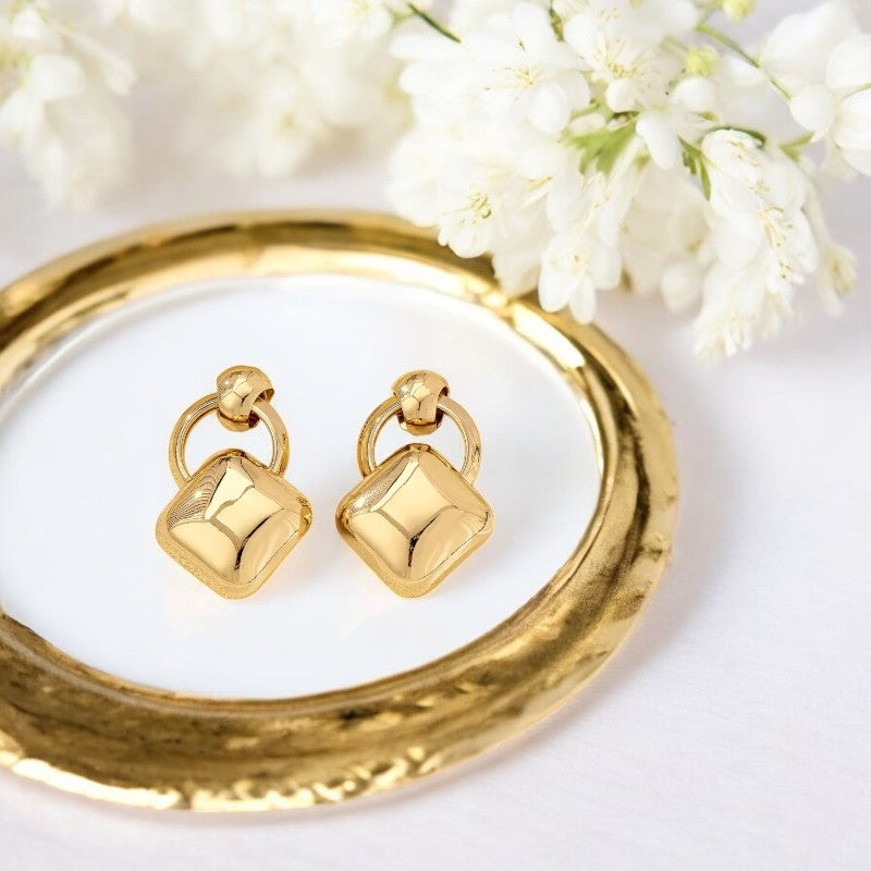 Modern Square Drop Earring