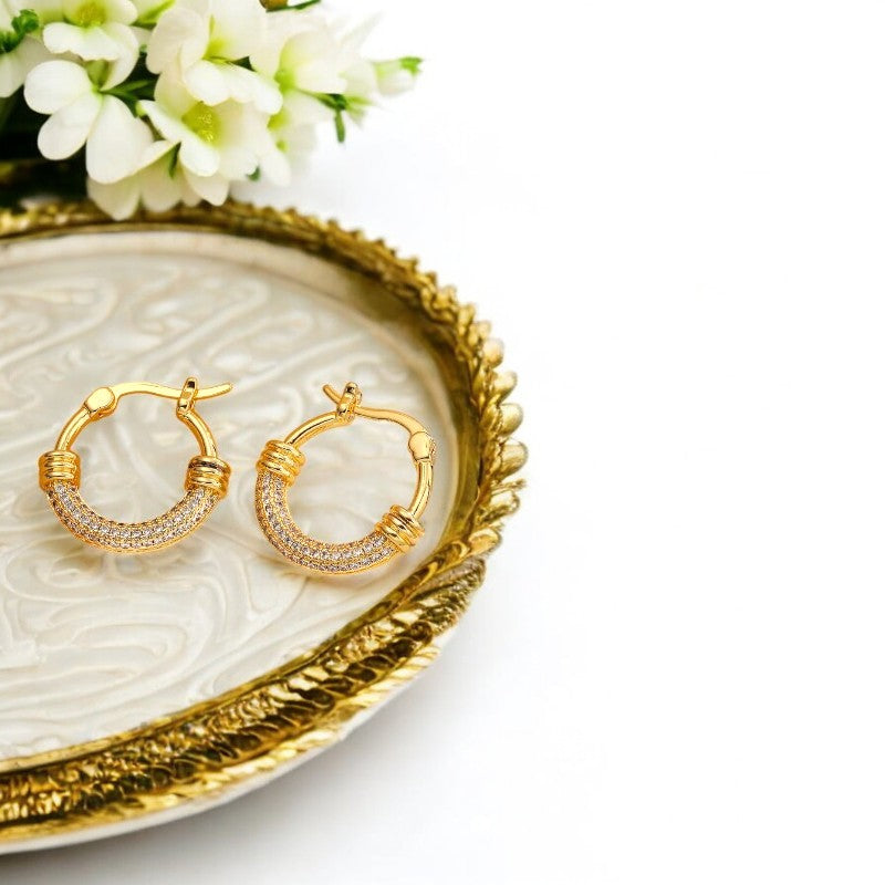Rhinestone Hoop Earring